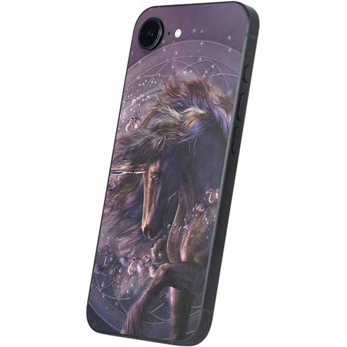 Black Rose Unicorn by Laurie Prindle iPhone 16e Skin