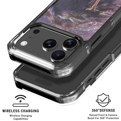 Black Rose Unicorn by Laurie Prindle iPhone 18 Pro Clear Case