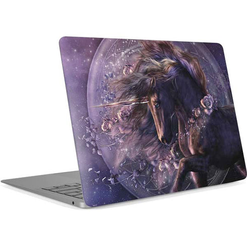 Black Rose Unicorn by Laurie Prindle Apple MacBook Air Skin