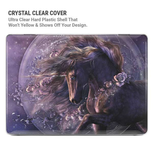 Black Rose Unicorn by Laurie Prindle MacBook Cases