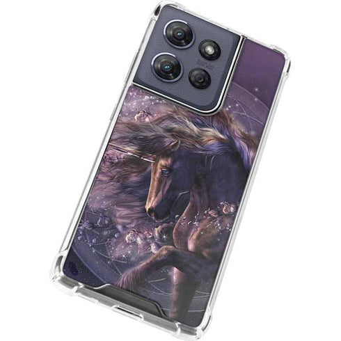 Black Rose Unicorn by Laurie Prindle Moto G Play 5G (2025) Clear Case