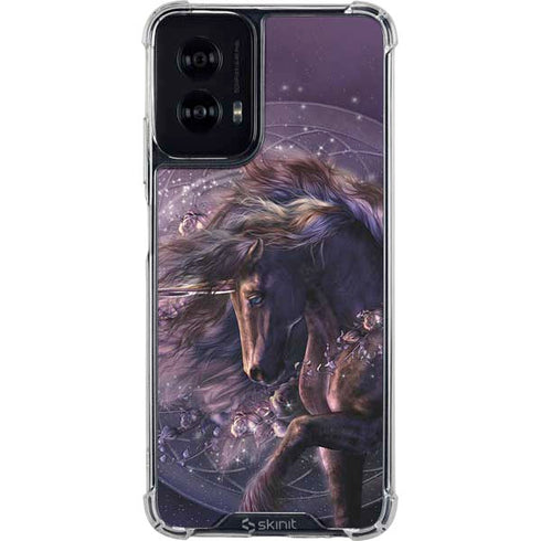Black Rose Unicorn by Laurie Prindle Moto G Power 5G (2024) Clear Case