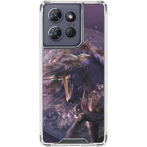 Black Rose Unicorn by Laurie Prindle Moto G Power 5G (2025) Clear Case