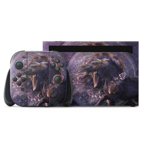 Black Rose Unicorn by Laurie Prindle Nintendo Switch 2 (2025) with Joy-Con Skin