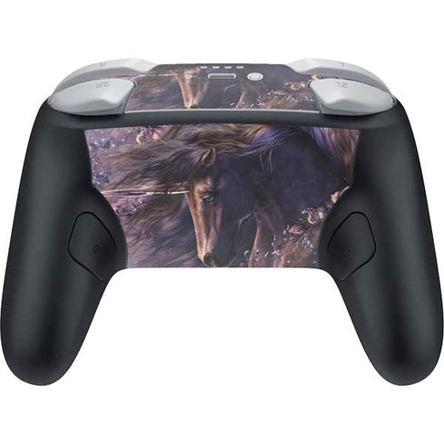 Black Rose Unicorn by Laurie Prindle Nintendo Switch 2 (2025) Pro Controller Skin