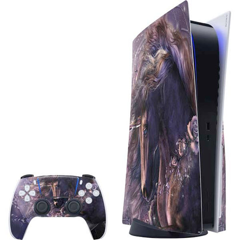 Black Rose Unicorn by Laurie Prindle PlayStation PS5 Skins