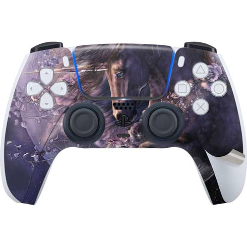 Black Rose Unicorn by Laurie Prindle PS5 Pro Disk Bundle Skin