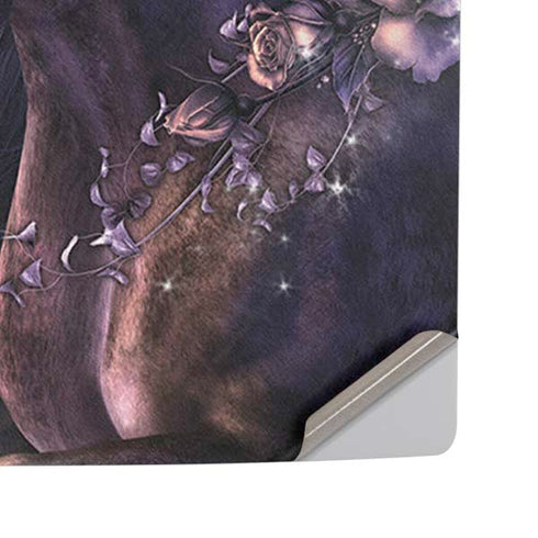 Black Rose Unicorn by Laurie Prindle PS5 Pro Disk Console Skin
