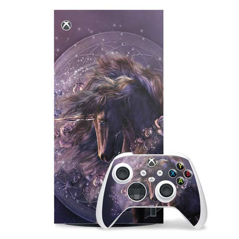 Black Rose Unicorn by Laurie Prindle Xbox Series X Skins