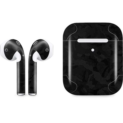 Black Shadow Camo Apple AirPods 2 Skin