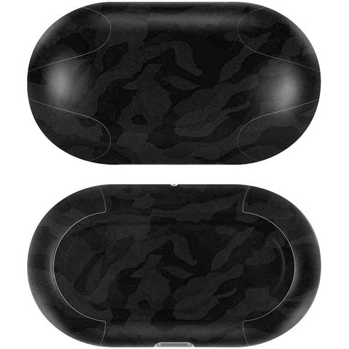 Black Shadow Camo Galaxy Buds Plus Skin