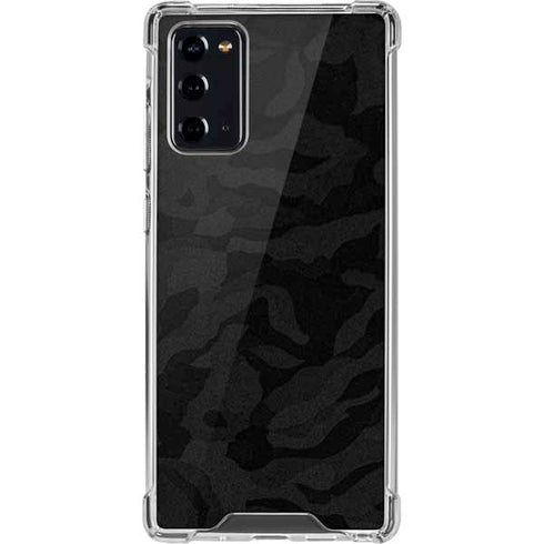 Black Shadow Camo Galaxy Note20 5G Clear Case