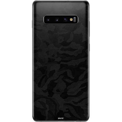 Black Shadow Camo Galaxy S10 Plus Skin
