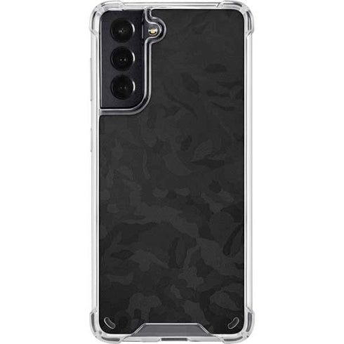 Black Shadow Camo Galaxy S21 5G Clear Case