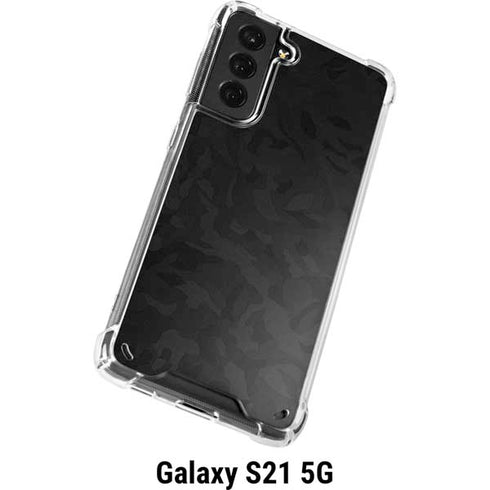 Black Shadow Camo Galaxy S21 5G Clear Case