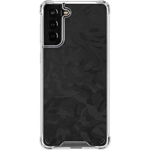 Black Shadow Camo Galaxy S21 Plus 5G Clear Case