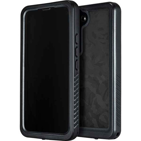 Black Shadow Camo Galaxy S23 Plus Waterproof Case
