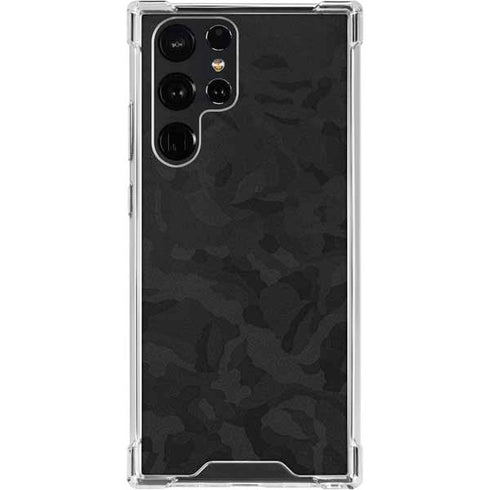 Black Shadow Camo Galaxy S23 Ultra Clear Case