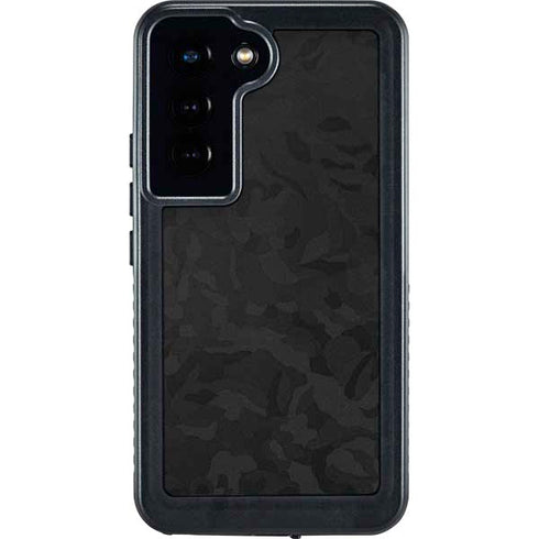 Black Shadow Camo Galaxy S23 Waterproof Case