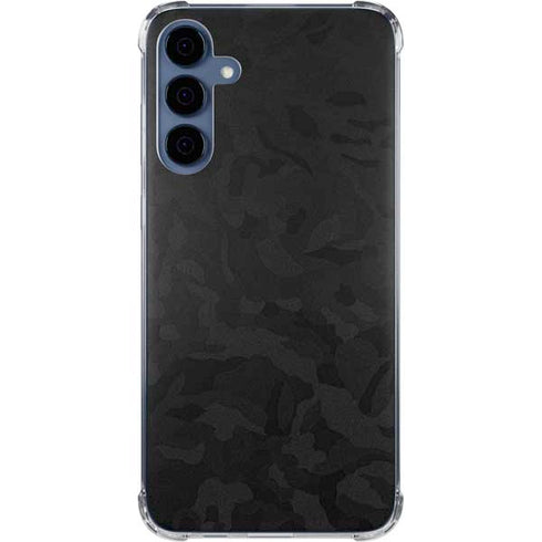 Black Shadow Camo Galaxy S24 Clear Case