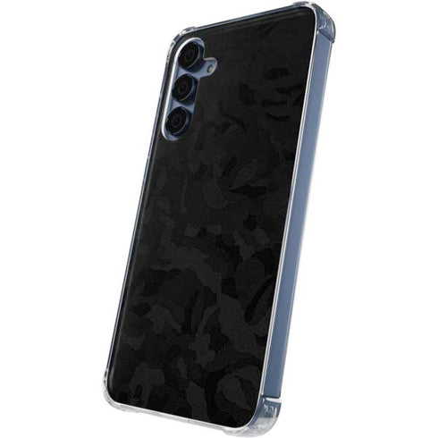 Black Shadow Camo Galaxy S24 Clear Case