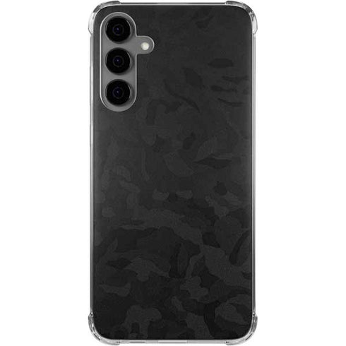 Black Shadow Camo Galaxy S24 Plus Clear Case