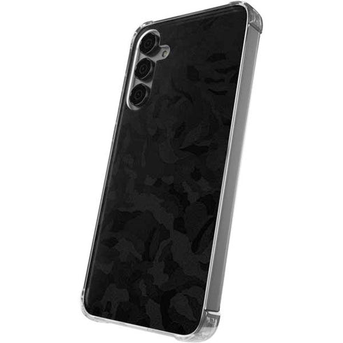 Black Shadow Camo Galaxy S24 Plus Clear Case