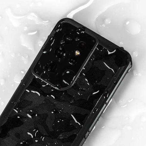 Black Shadow Camo Galaxy S24 Ultra Waterproof Case