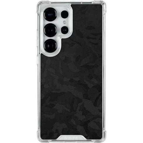 Black Shadow Camo Galaxy S26 Ultra Clear Case