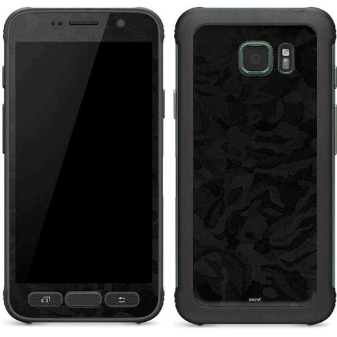 Black Shadow Camo Galaxy S7 Active Skin