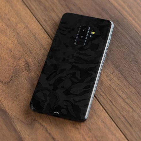 Black Shadow Camo Galaxy S9 Plus Skin