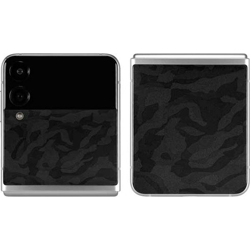 Black Shadow Camo Galaxy Z Flip4 5G Skin