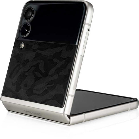 Black Shadow Camo Galaxy Z Flip4 5G Skin