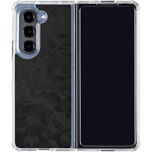 Black Shadow Camo Galaxy Z Fold5 5G Clear Case