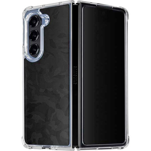 Black Shadow Camo Galaxy Z Fold5 5G Clear Case