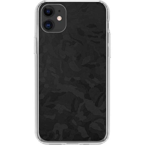 Black Shadow Camo iPhone 11 Clear Case