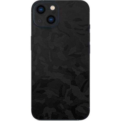 Black Shadow Camo iPhone 15 Skin