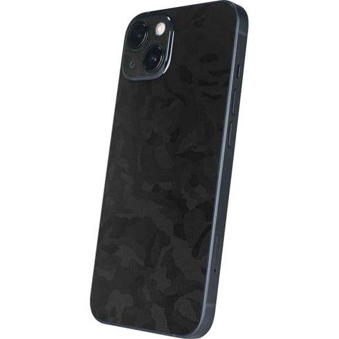 Black Shadow Camo iPhone 15 Skin