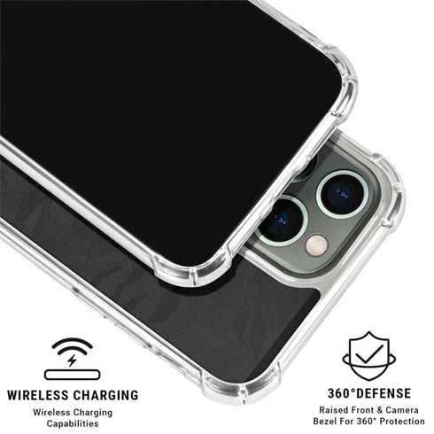 Black Shadow Camo iPhone 16 Pro Max Clear Case
