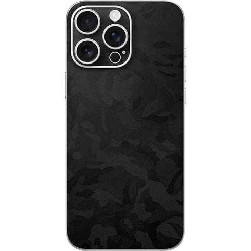Black Shadow Camo iPhone 16 Pro Max Skin