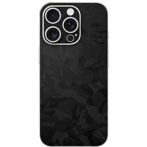 Black Shadow Camo iPhone 16 Pro Skin
