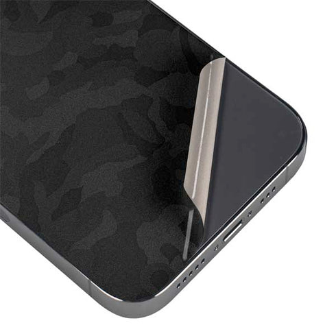 Black Shadow Camo iPhone 16 Pro Skin