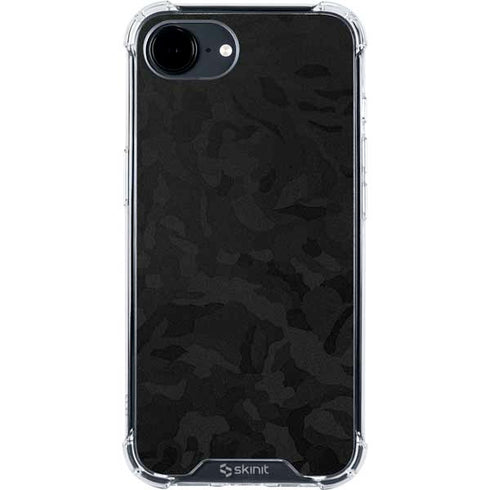 Black Shadow Camo iPhone 16e Clear Case