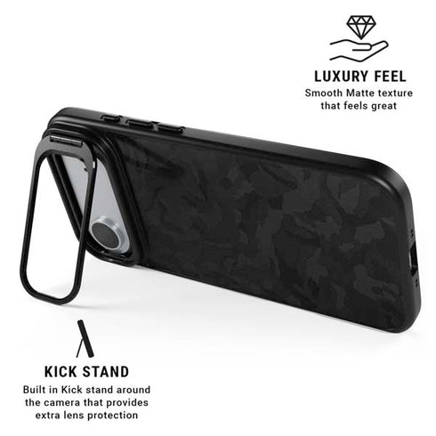 Black Shadow Camo iPhone 17 Air Kickstand Case