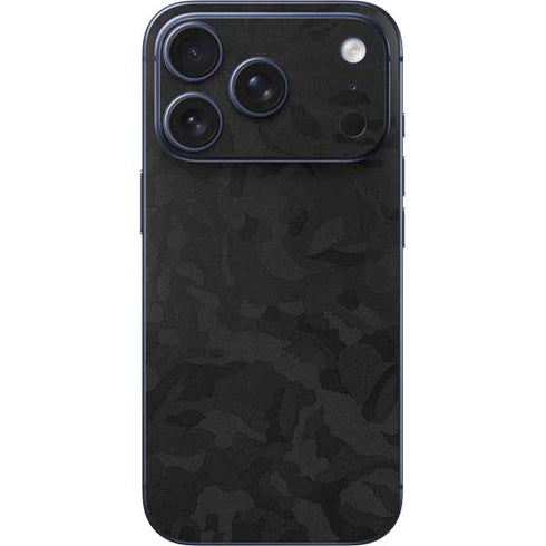 Black Shadow Camo iPhone 17 Pro Skin