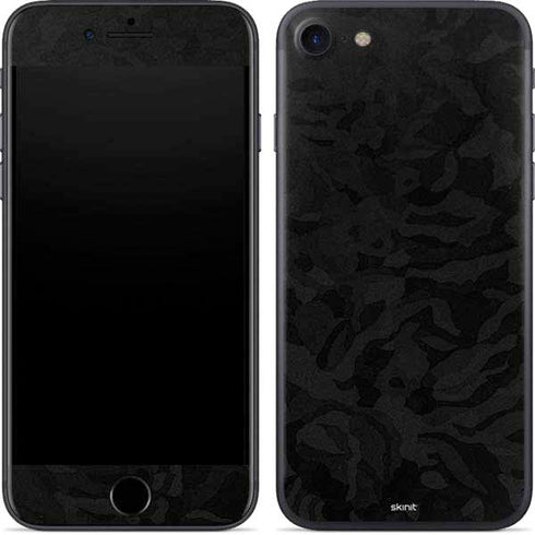 Black Shadow Camo iPhone 8 Skin