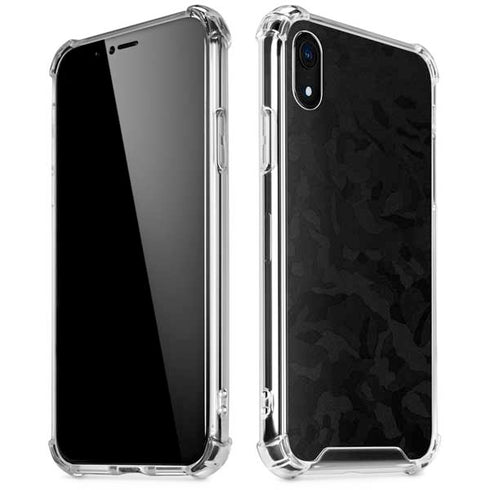 Black Shadow Camo iPhone XR Clear Case