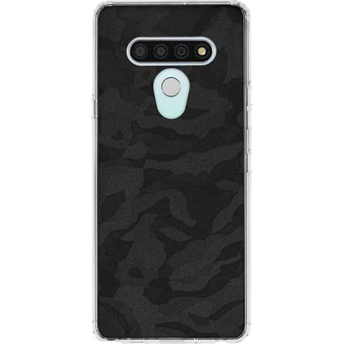 Black Shadow Camo LG Stylo 6 Clear Case