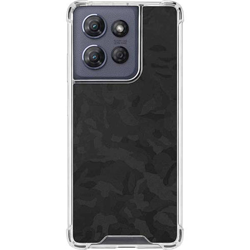Black Shadow Camo Moto G Play 5G (2025) Clear Case
