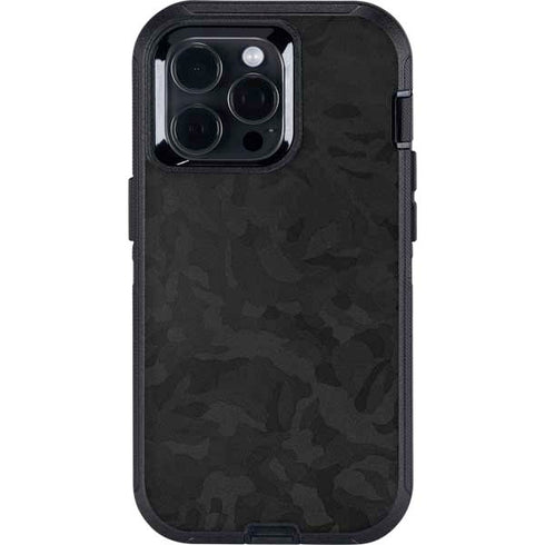 Black Shadow Camo Otterbox Defender iPhone Skin